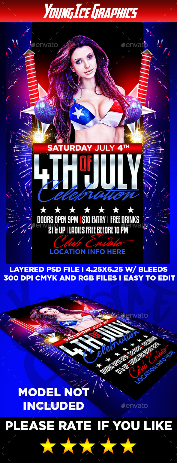 GraphicRiver 4th of July Party Flyer Template 11886648 GraphicRiver 4th of July Party Flyer Template 11886648