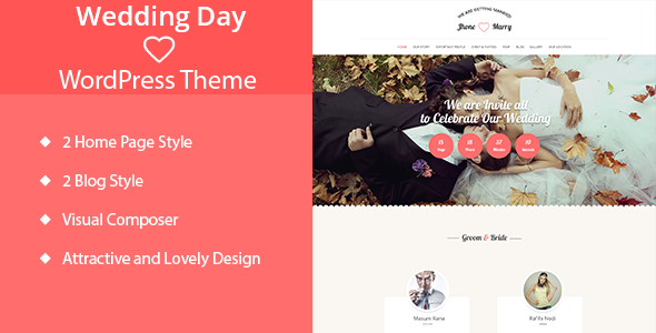 Wedding Day - Wedding WordPress Theme