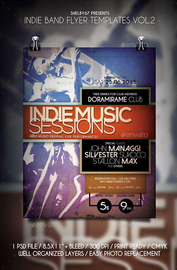 GraphicRiver Indie Band Flyer Templates Vol.2 11886938 GraphicRiver Indie Band Flyer Templates Vol.2 11886938