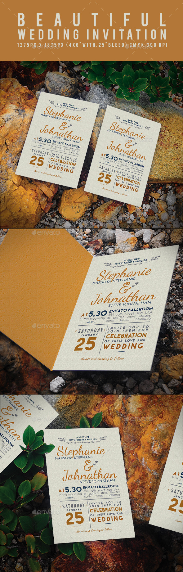 GraphicRiver Beautiful Wedding Invitation 11887306 GraphicRiver Beautiful Wedding Invitation 11887306