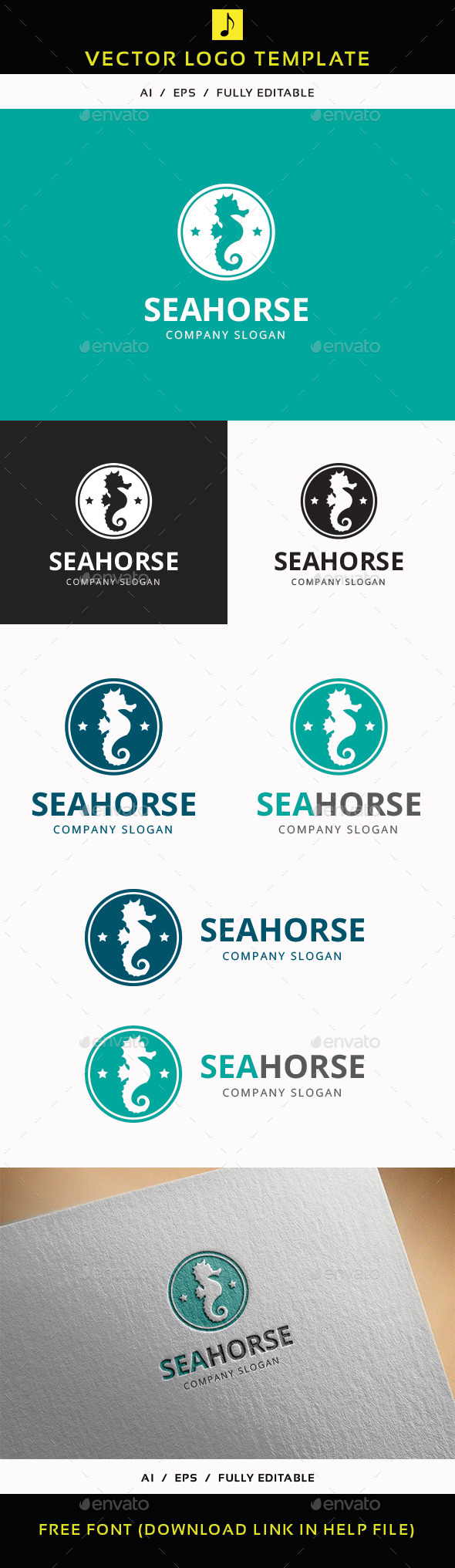 GraphicRiver Sea Horse Logo 11888552 GraphicRiver Sea Horse Logo 11888552