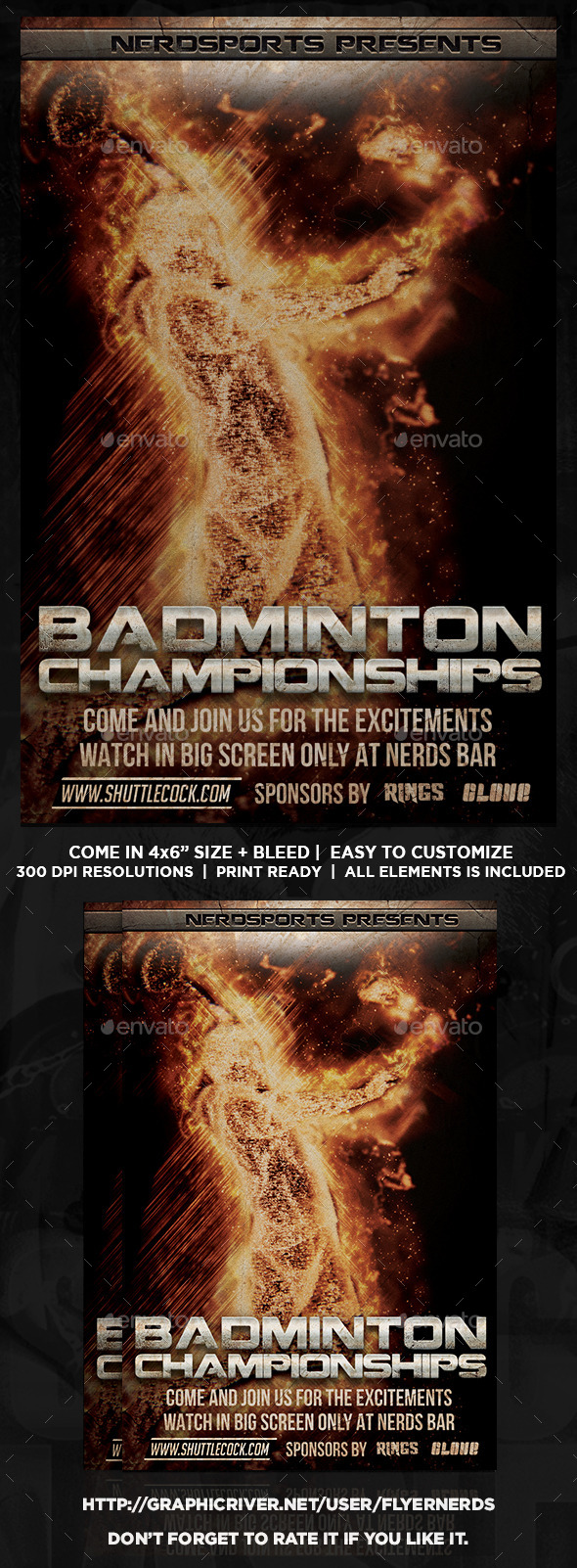 GraphicRiver Badminton Championships Sports Flyer 11889439 GraphicRiver Badminton Championships Sports Flyer 11889439