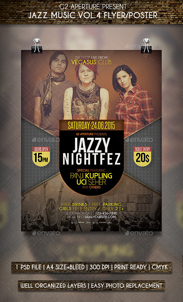 GraphicRiver Jazz Music Flyer Poster Vol.4 11878899 GraphicRiver Jazz Music Flyer Poster Vol.4 11878899