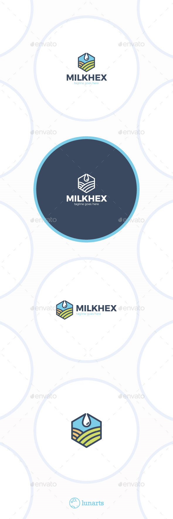 GraphicRiver Hexagon Milk Logo Drop Field 11889517 GraphicRiver Hexagon Milk Logo Drop Field 11889517