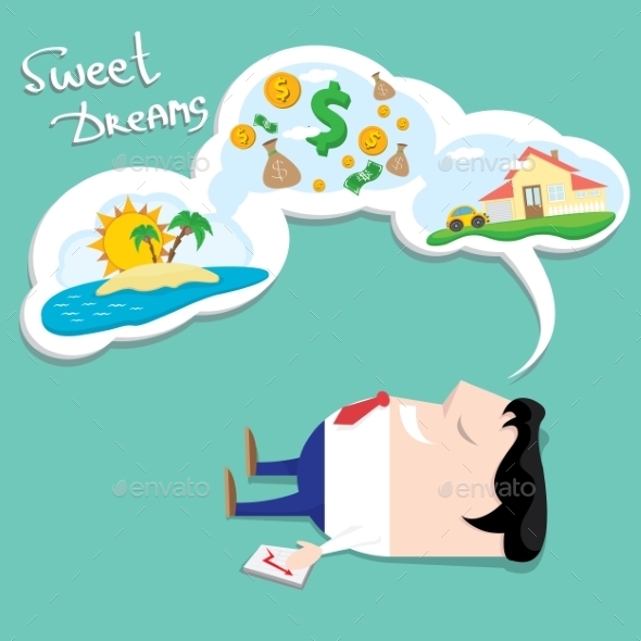 GraphicRiver Business Man Dreaming Cartoon Illustration 11889791 GraphicRiver Business Man Dreaming Cartoon Illustration 11889791