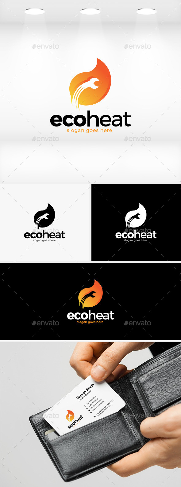 GraphicRiver Eco Heat Logo 11889960 GraphicRiver Eco Heat Logo 11889960
