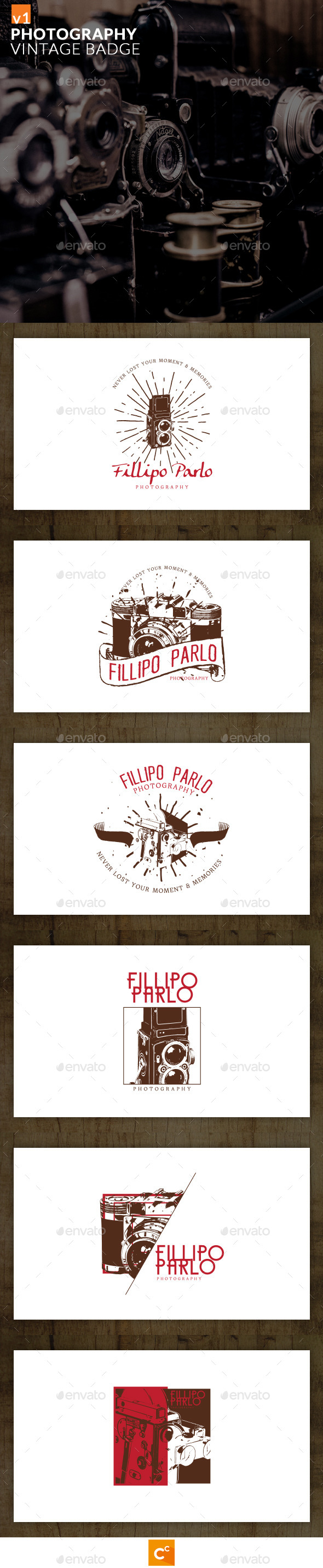 GraphicRiver Photography Vintage Badge 11890853 GraphicRiver Photography Vintage Badge 11890853