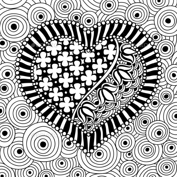 GraphicRiver Vector Black And White Heart Pattern 11891013 GraphicRiver Vector Black And White Heart Pattern 11891013