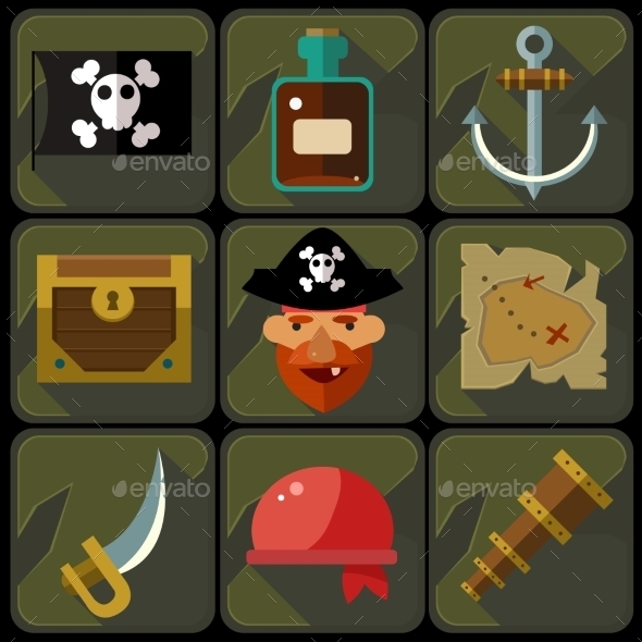 GraphicRiver Vector Color Flat Icons Set And Illustrations 11891512 GraphicRiver Vector Color Flat Icons Set And Illustrations 11891512