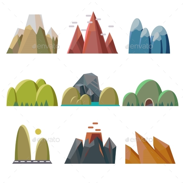 GraphicRiver Mountains Isolated 11891536 GraphicRiver Mountains Isolated 11891536