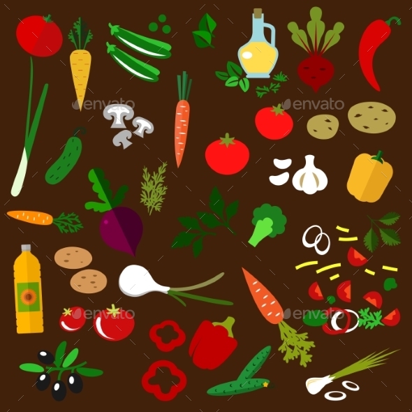 GraphicRiver Ingredients Of Fresh Vegetable Salad 11891563 GraphicRiver Ingredients Of Fresh Vegetable Salad 11891563