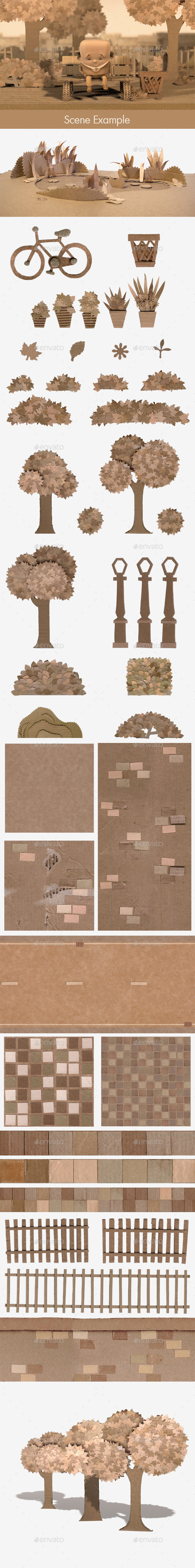 44 Handmade Cardboard City Scene Textures 44 Handmade Cardboard City Scene Textures