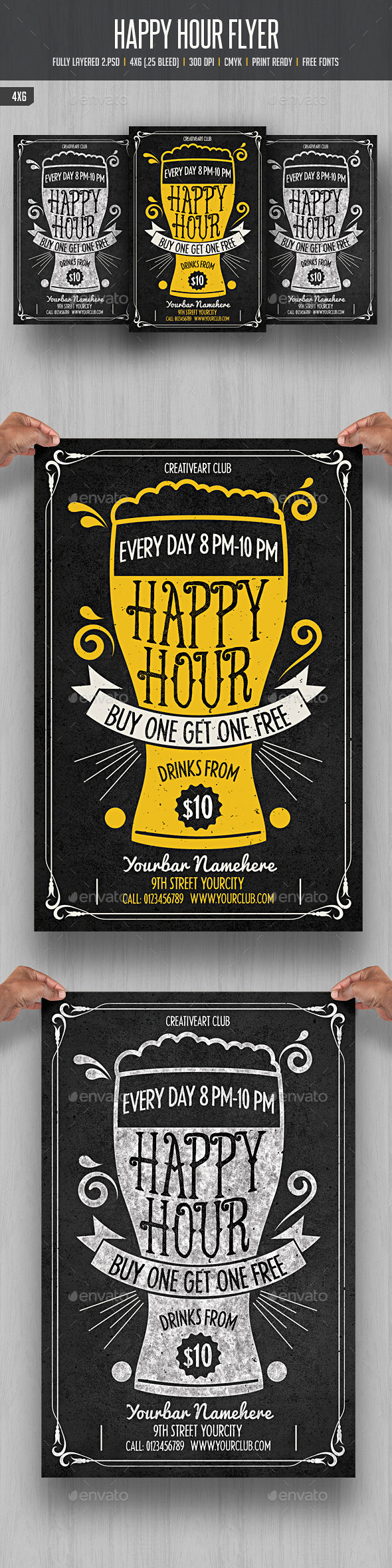 GraphicRiver Happy Hour Flyer 3 11892199 GraphicRiver Happy Hour Flyer 3 11892199