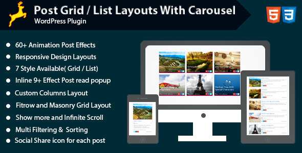 CodeCanyon WordPress Post Grid List Layout With Carousel 11860075 CodeCanyon WordPress Post Grid List Layout With Carousel 11860075