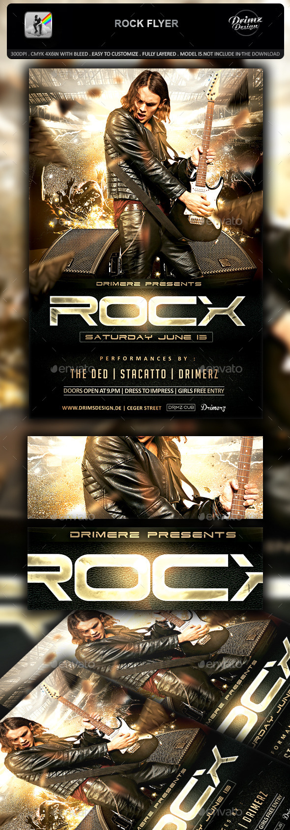 GraphicRiver Rock Flyer 11893458 GraphicRiver Rock Flyer 11893458
