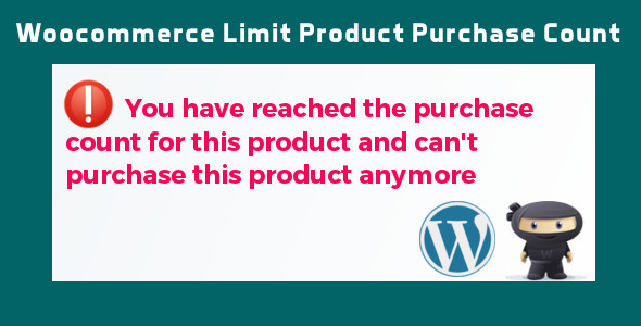 CodeCanyon WooCommerce Limit Product Purchase Count 11893476 CodeCanyon WooCommerce Limit Product Purchase Count 11893476