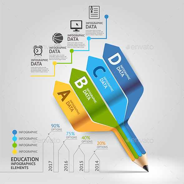 GraphicRiver Education Pencil Staircase Infographics 11897214 GraphicRiver Education Pencil Staircase Infographics 11897214