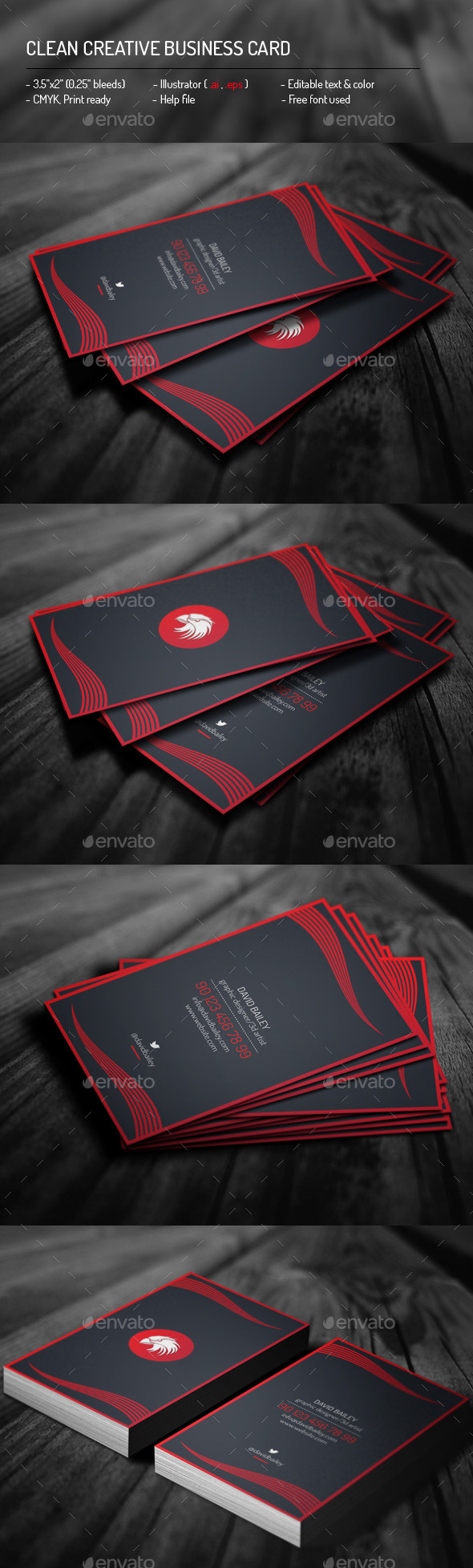 GraphicRiver Clean Creative Business Card 11899405 GraphicRiver Clean Creative Business Card 11899405