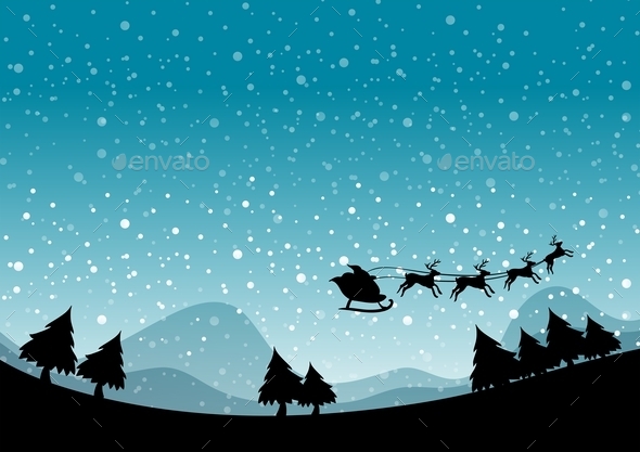GraphicRiver Silhouette Christmas 11902485 GraphicRiver Silhouette Christmas 11902485
