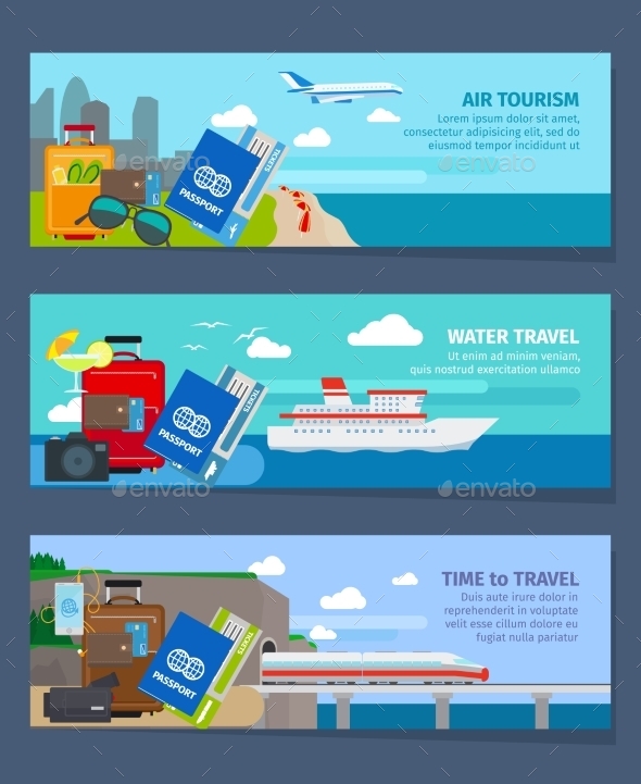 GraphicRiver Travel Banners Set 11902664 GraphicRiver Travel Banners Set 11902664