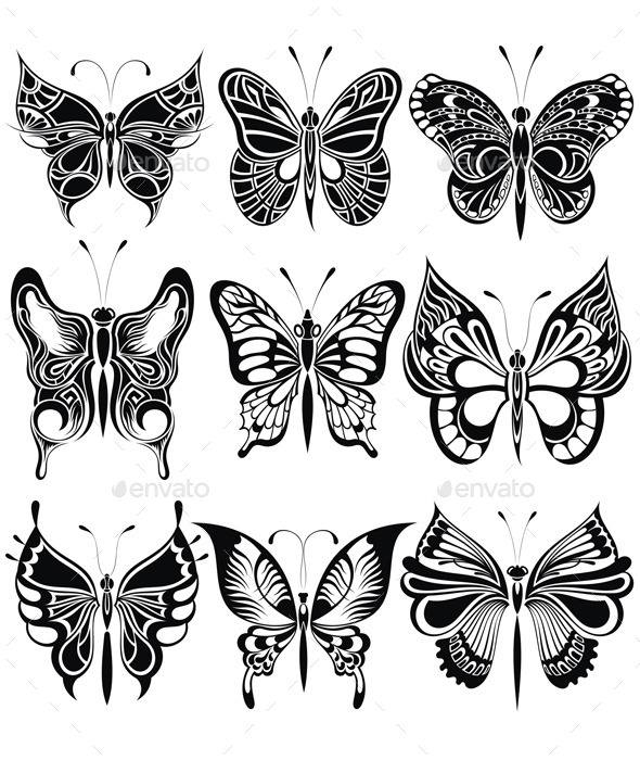 GraphicRiver Butterfly Set 11902934 GraphicRiver Butterfly Set 11902934