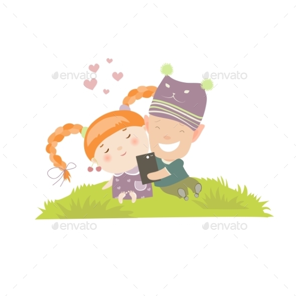GraphicRiver Young Couple Making Self-portrait 11904053 GraphicRiver Young Couple Making Self-portrait 11904053