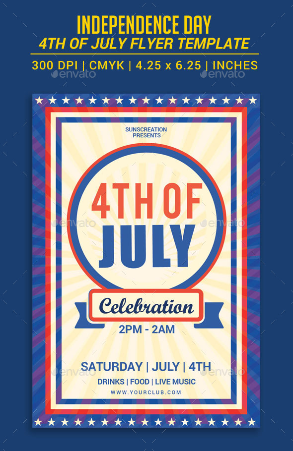 GraphicRiver 4th Of July Flyer template 11904600 GraphicRiver 4th Of July Flyer template 11904600