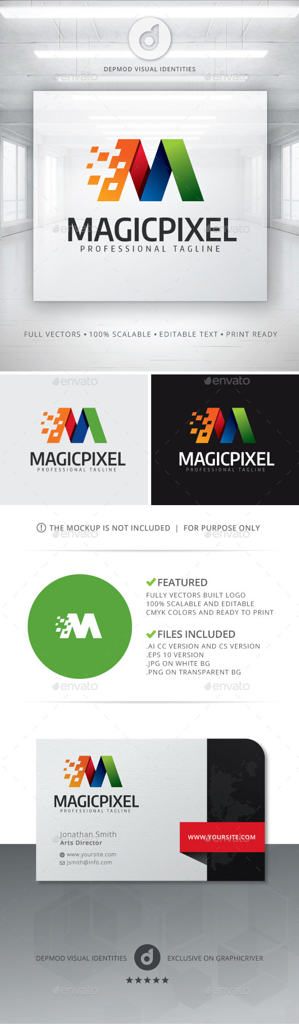 GraphicRiver Magic Pixel Logo 11906116 GraphicRiver Magic Pixel Logo 11906116
