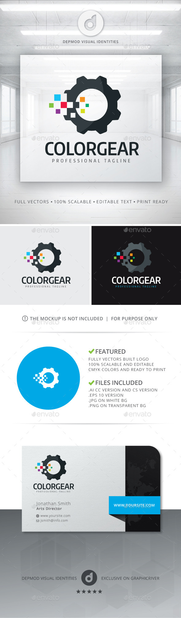 GraphicRiver Color Gear Logo 11906812 GraphicRiver Color Gear Logo 11906812