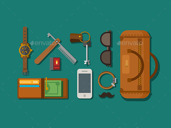 GraphicRiver Hipster Elements Laying on Surface 11907681 GraphicRiver Hipster Elements Laying on Surface 11907681