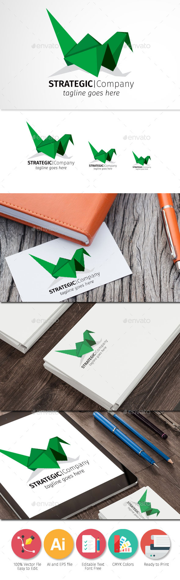 GraphicRiver Strategic Company Origami 11908746 GraphicRiver Strategic Company Origami 11908746