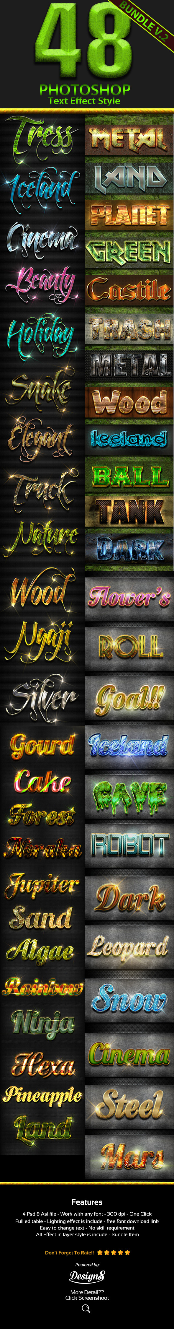 GraphicRiver 48 Photoshop Text Styles Bundle Part 2 11912118 GraphicRiver 48 Photoshop Text Styles Bundle Part 2 11912118