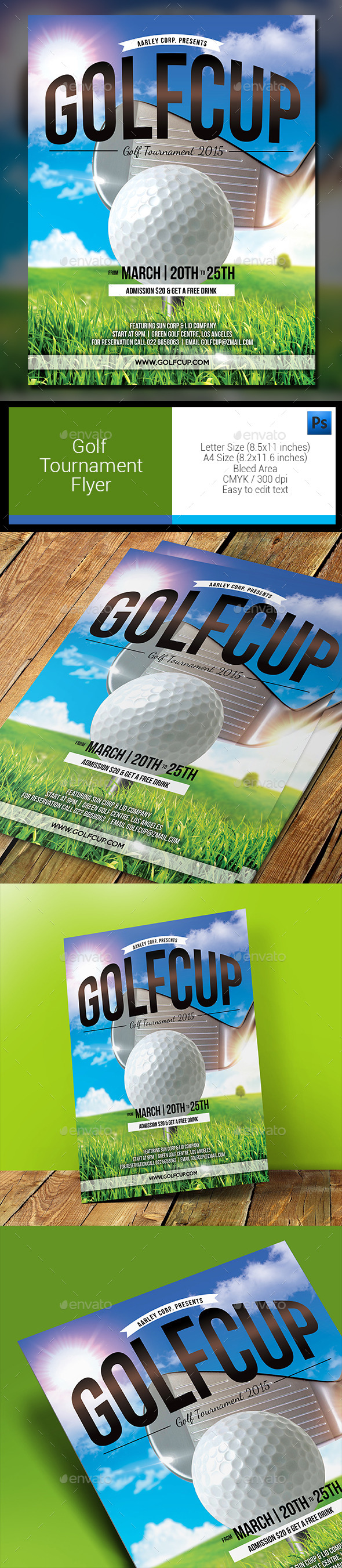GraphicRiver Golf Tournament Flyer 11913065 GraphicRiver Golf Tournament Flyer 11913065