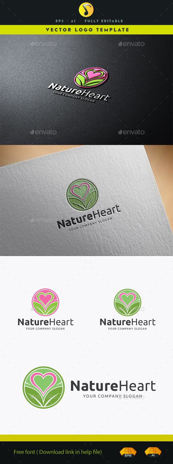 GraphicRiver Nature Heart 11914202 GraphicRiver Nature Heart 11914202