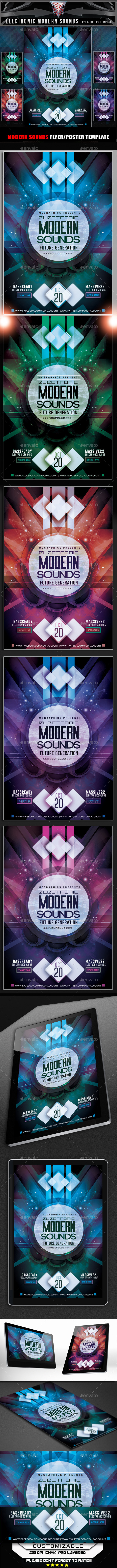 GraphicRiver Electronic Modern Sounds Flyer Template 11914967 GraphicRiver Electronic Modern Sounds Flyer Template 11914967
