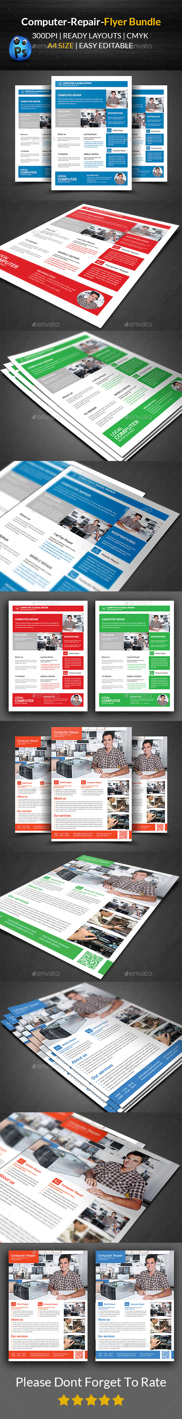 GraphicRiver Computer & Mobile Repair Flyer Bundle 11915238 GraphicRiver Computer & Mobile Repair Flyer Bundle 11915238