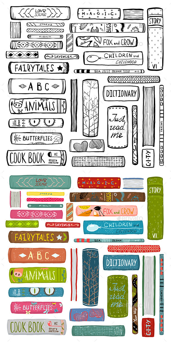 GraphicRiver Books Drawing Library Collection 11915239 GraphicRiver Books Drawing Library Collection 11915239