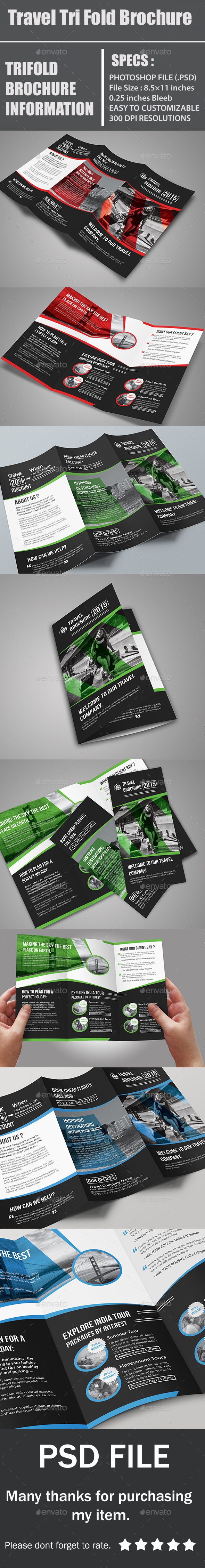 GraphicRiver Travel Tri Fold Brochure 11915877 GraphicRiver Travel Tri Fold Brochure 11915877