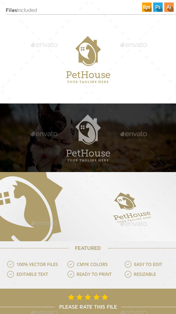 GraphicRiver Pet House Logo 11916368 GraphicRiver Pet House Logo 11916368