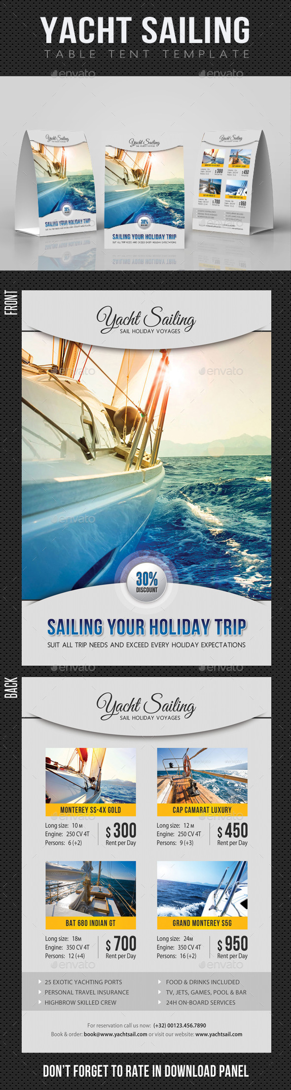 GraphicRiver Sailing Yacht Travel Table Tent V01 11893515 GraphicRiver Sailing Yacht Travel Table Tent V01 11893515