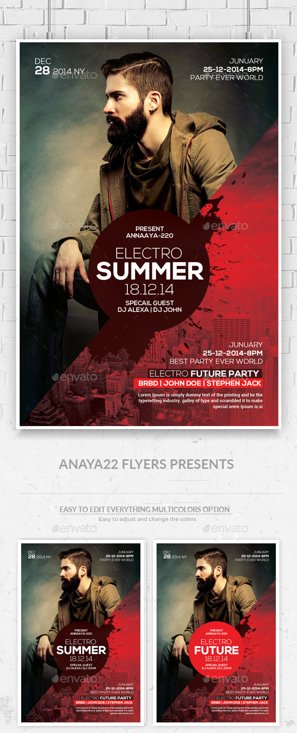 GraphicRiver Electro Future Concert Dj Flyer 11918341 GraphicRiver Electro Future Concert Dj Flyer 11918341