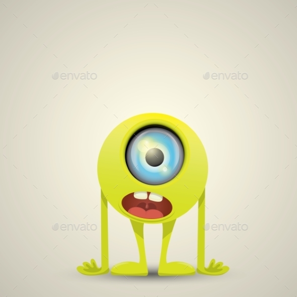GraphicRiver Green Cartoon Monster 11919930 GraphicRiver Green Cartoon Monster 11919930