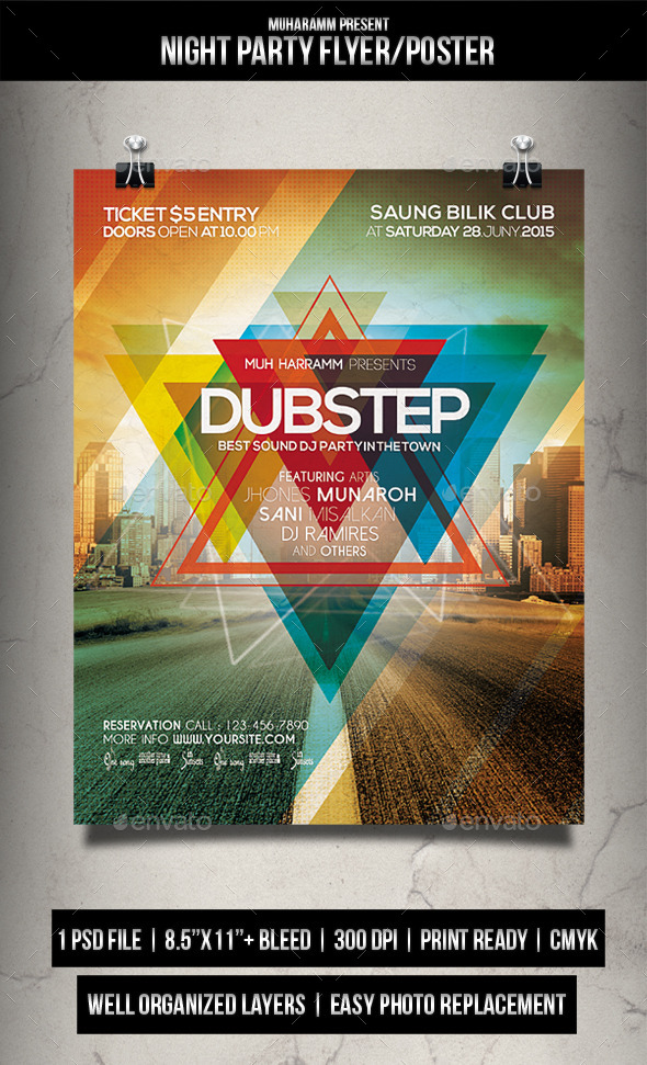 GraphicRiver Night Party Flyer Poster 11920522 GraphicRiver Night Party Flyer Poster 11920522