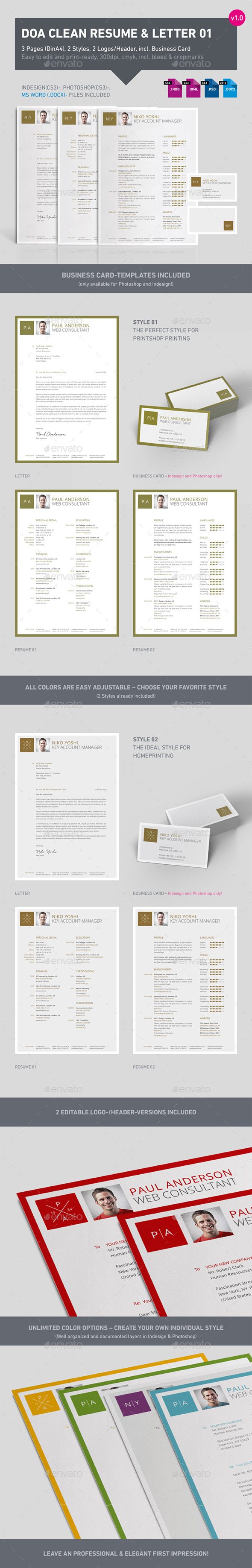 GraphicRiver Clean 3-Part Resume 01 11921947