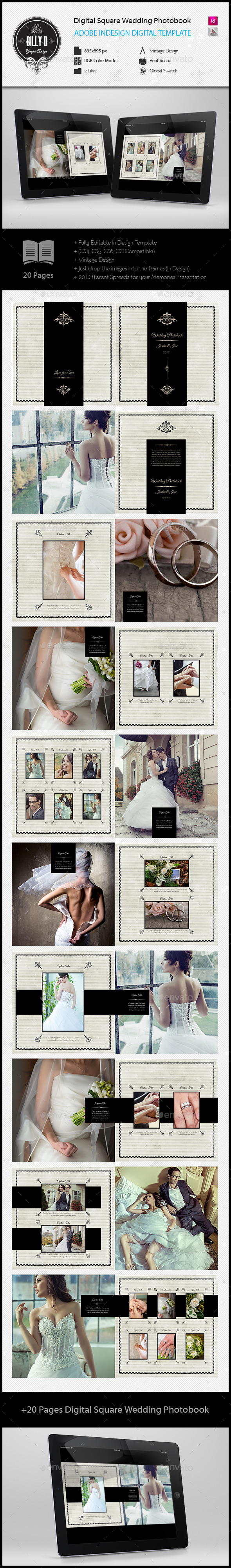 GraphicRiver Digital Square Wedding Photobook Template 11912162 GraphicRiver Digital Square Wedding Photobook Template 11912162