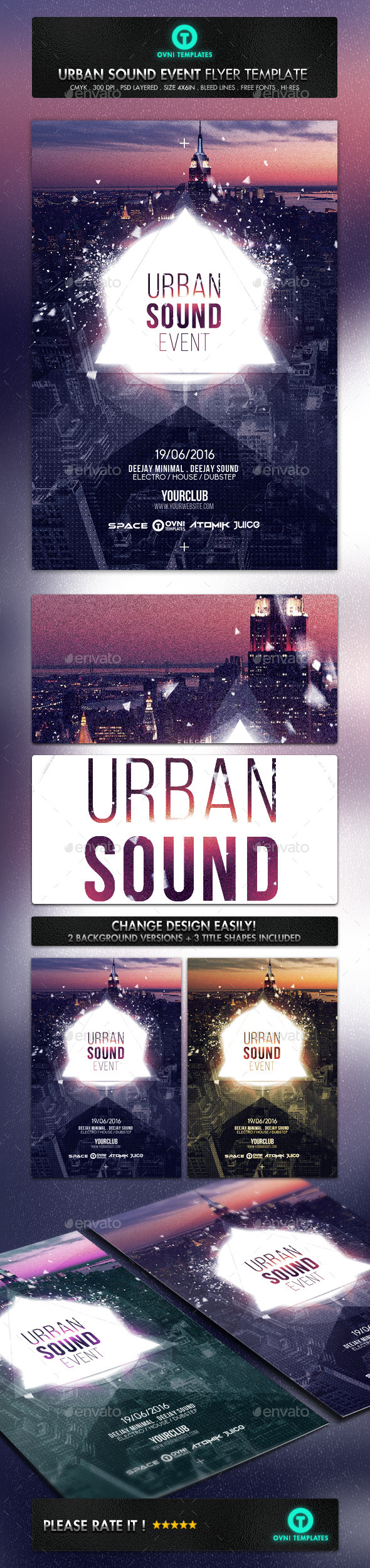 GraphicRiver Urban City Minimal Electro Flyer Template 11922149 GraphicRiver Urban City Minimal Electro Flyer Template 11922149