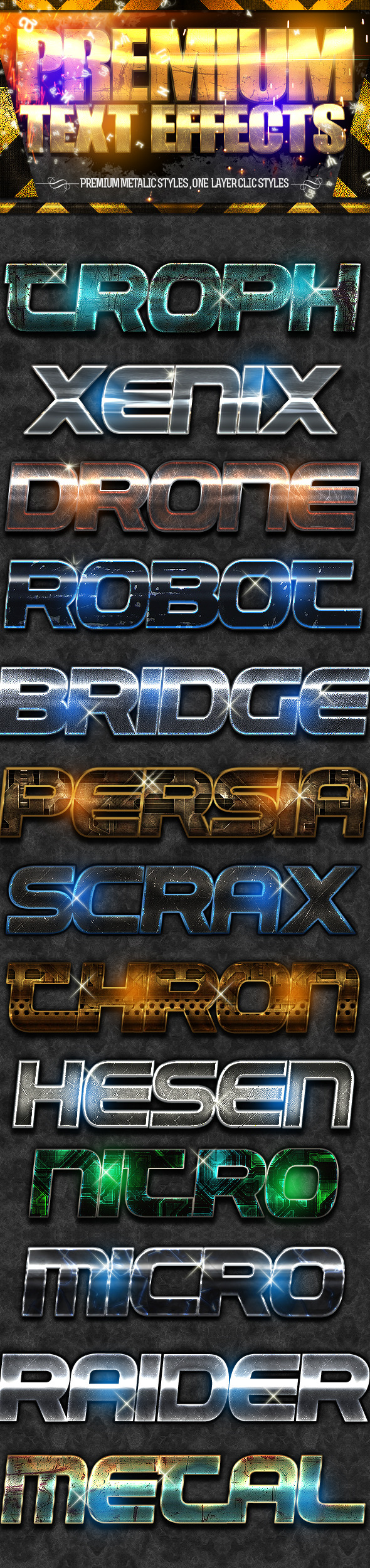 GraphicRiver Premium Text Effects 11922607 GraphicRiver Premium Text Effects 11922607