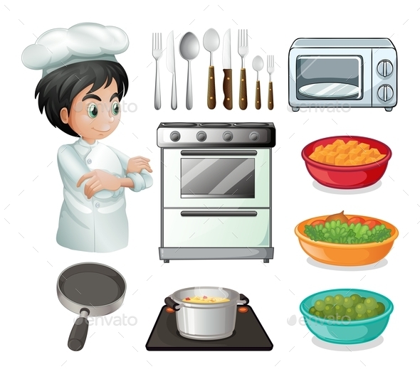 GraphicRiver Chef and Utensil 11924559 GraphicRiver Chef and Utensil 11924559