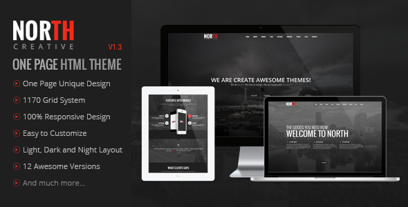 North - One Page Parallax Theme