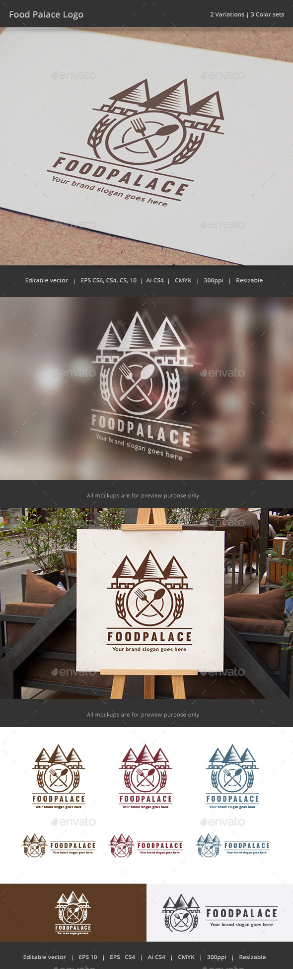 GraphicRiver Food Palace Logo 11929713 GraphicRiver Food Palace Logo 11929713